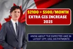 $2100 + $500/Month Extra GIS Increase 2025